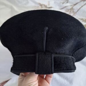 Vintage Black Velvet Women's Hat